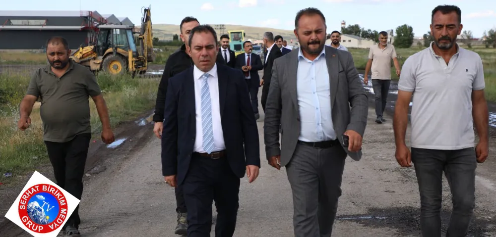 Kars sanayi yolu güzergahındaki bozuk yollara müdahale edildi