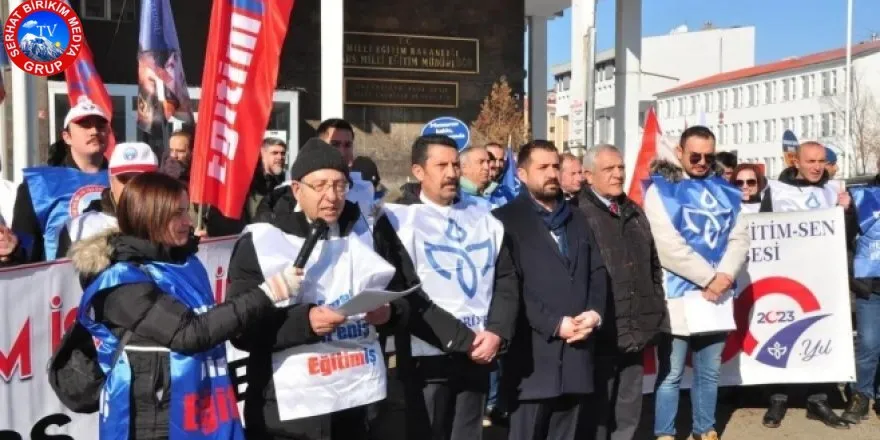 Eğitim İş Kars İl Temsilciği Sendikalar STK’lar basın açıklaması yaptı  