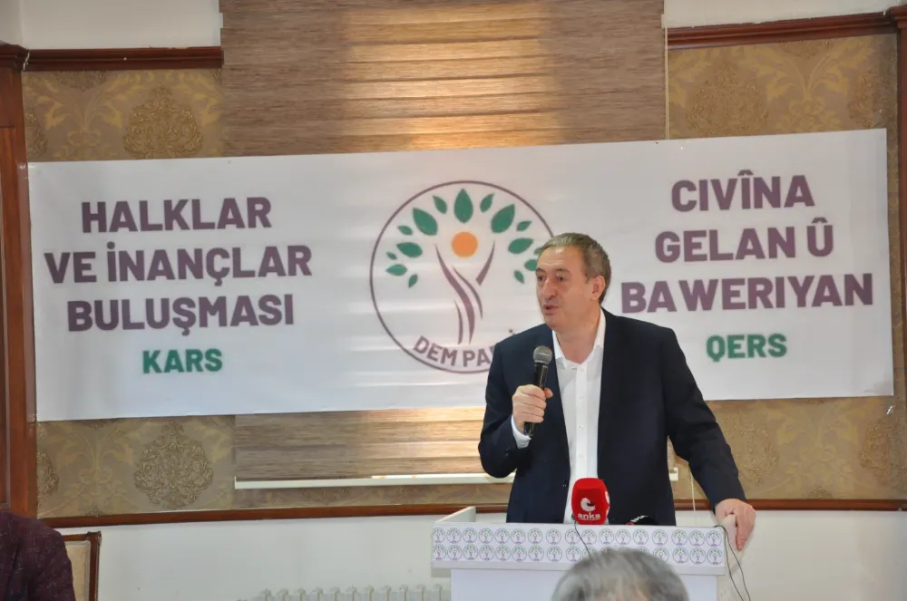 DEM Parti Genel Başkanı Tuncer Bakırhan, memleketi