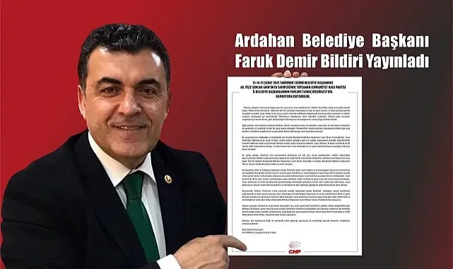 Başkan Demir, bildiri yayınladı!